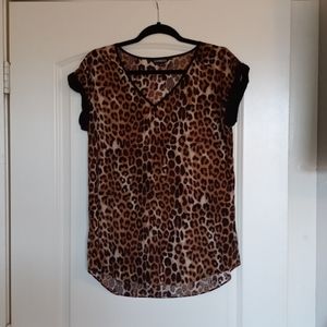 Express Cheetah Print Blouse